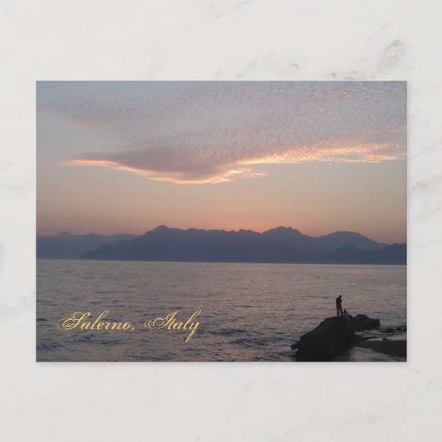 coucher de soleil de carte postale italienne Saler (Devant)