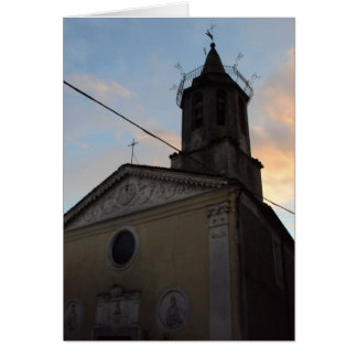Coucher de soleil de l'église Laino Borgo