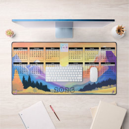 Coucher de soleil des montagnes - calendrier de l'
