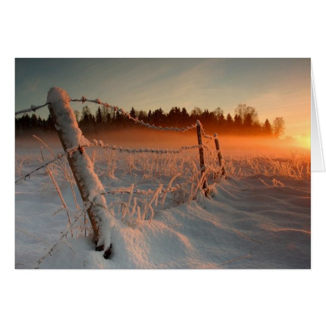 Coucher de soleil d'hiver (Devant horizontal)