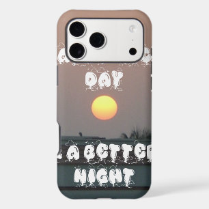 Coucher de soleil d'or avec Bonne Journée/Soirée