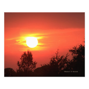 Coucher de soleil du Kansas avec nuages Photo agra