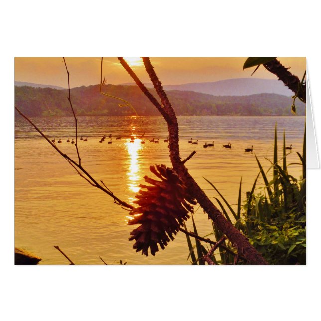 Coucher de soleil du lac Pinecone (Devant horizontal)