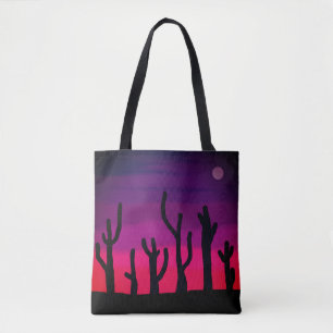 Coucher de soleil du sac fourre-tout Saguaro