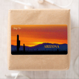 Coucher de soleil en Arizona / Orange brillante / 