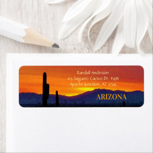 Coucher de soleil en Arizona / Orange brillante / 