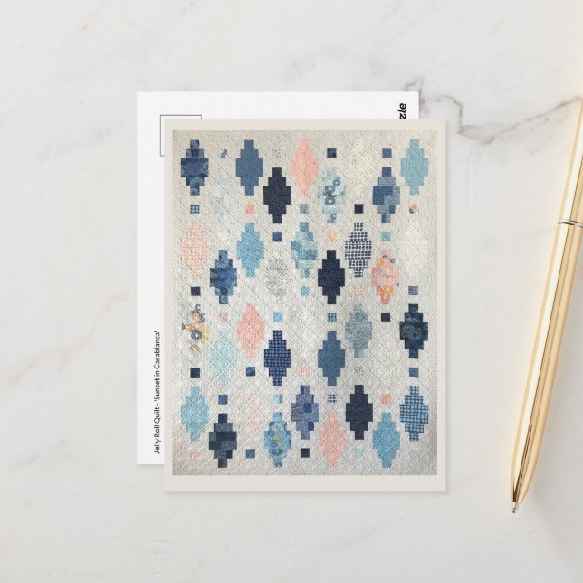 Coucher de soleil en Casablanca carte postale (Devant/Arrière en situation)