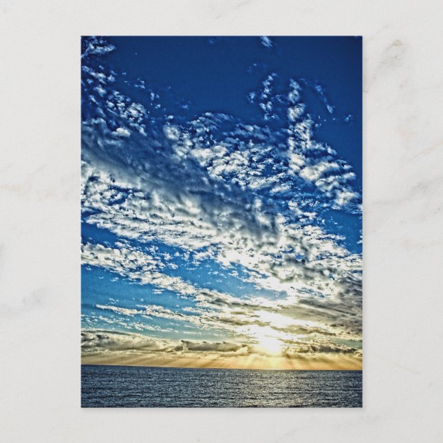 Coucher de soleil en Ligurie - Carte postale Cinqu (Devant)