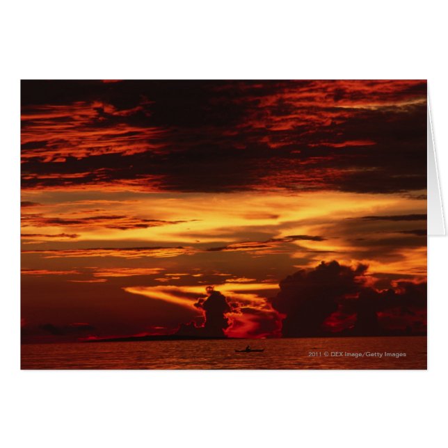 Coucher de soleil en mer (Devant horizontal)