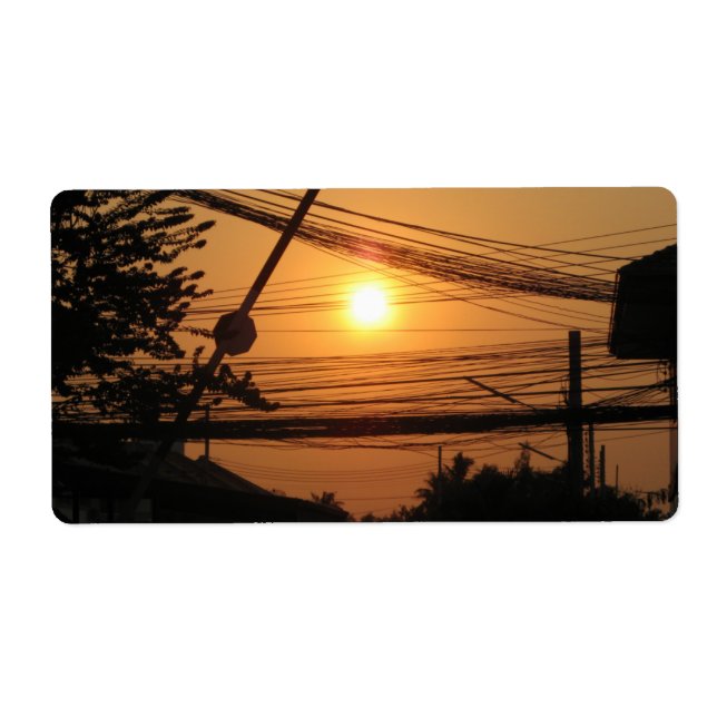 Coucher de soleil filaire ... Krung Thep, Thaïland (Devant)