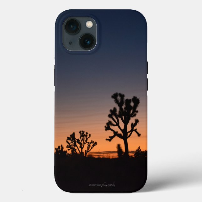 Coucher de soleil Joshua Trees Coque-Mate coque ip (Verso)