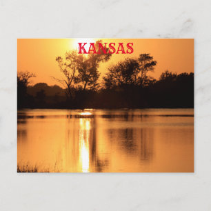 Coucher de soleil Kansas avec carte postale de réf