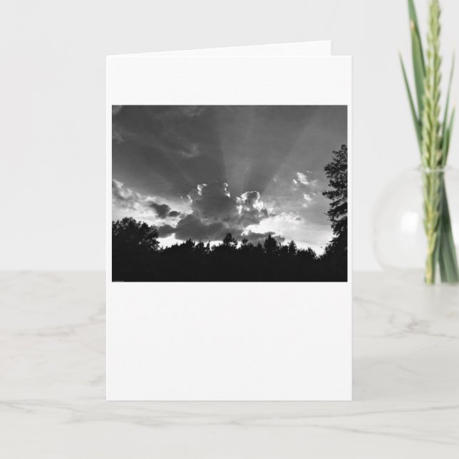 Coucher de soleil / Noir, carte (Devant)