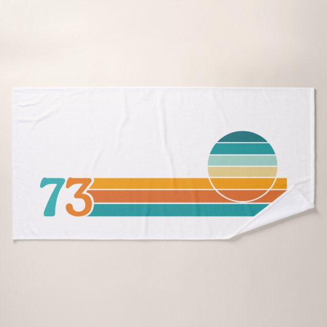 Coucher de soleil rétro 73 (Serviette de bain)