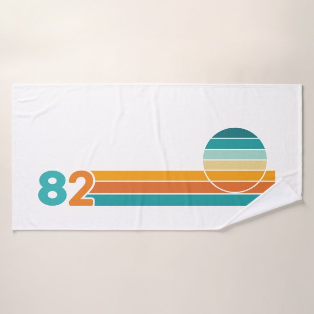 Coucher de soleil Rétro 82 (Serviette de bain)