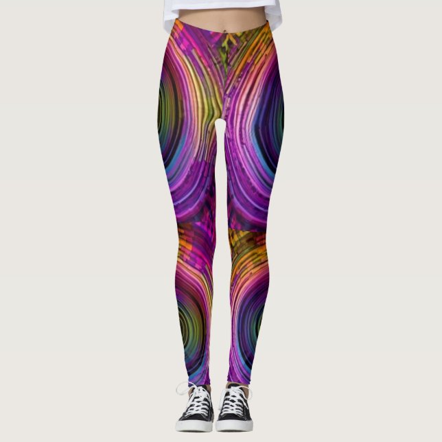 Coucher de soleil Ripple Leggings (Devant)