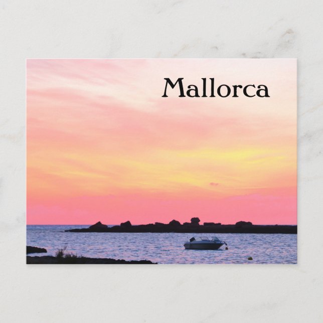 Coucher de soleil romantique de Majorque - Carte p (Devant)