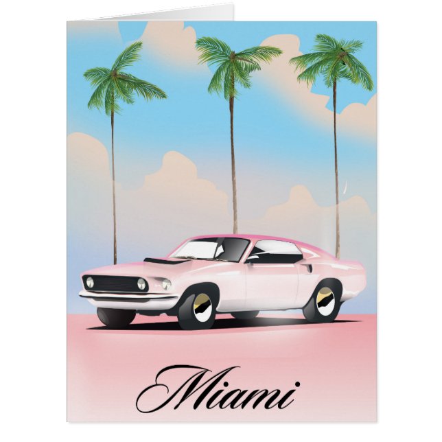 Coucher de soleil rose de Miami (Devant)