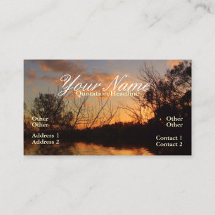 Coucher de soleil Skyscaps Carte de visite Silhout