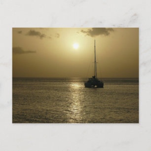 Coucher de Soleil (Sunset) - Martinique, FWI Postcard