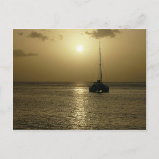 Coucher de Soleil (Sunset) - Martinique, FWI Postcard
