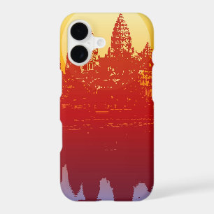 Coucher de soleil sur Angkor Wat, silhouette moder