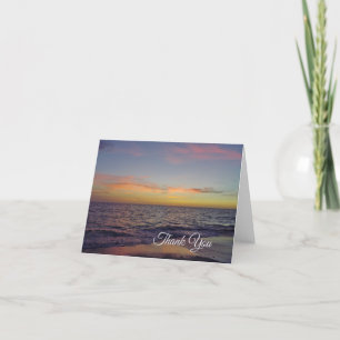 Coucher de soleil sur la Carte de remerciements de