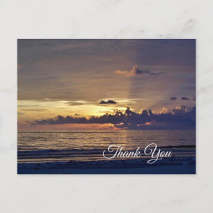 Coucher de soleil sur la Carte de remerciements de