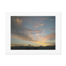 Coucher de soleil sur la carte postale de Medellín