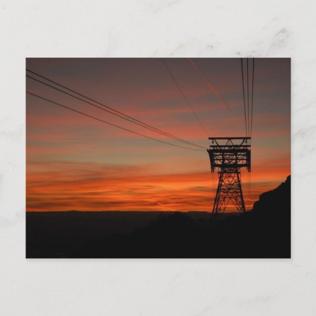 Coucher de soleil sur la carte postale Sandia Peak (Devant)