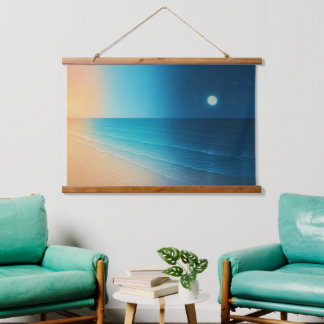 Coucher de soleil sur la lune Tapisserie océanique