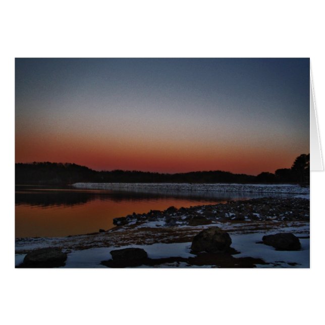 Coucher de soleil sur le lac Arrowhead (Devant horizontal)