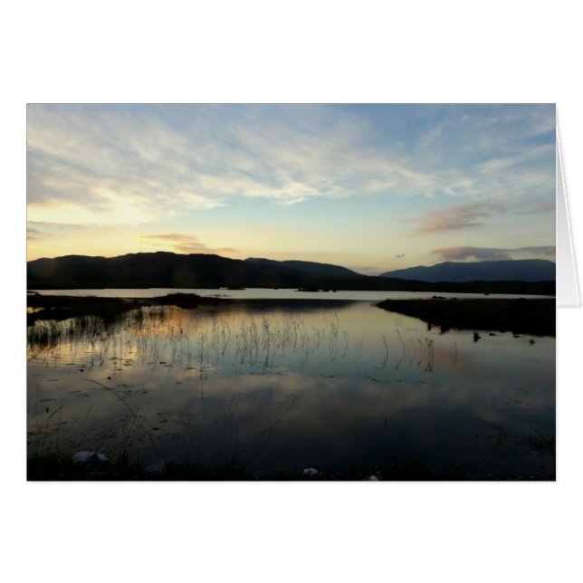 Coucher de soleil sur le lac, Comté de Galway, Irl (Devant horizontal)