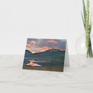 Coucher de soleil sur le Loch Long, carte de vœux 