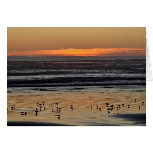 Coucher de soleil sur l'océan Pacifique (Devant horizontal)