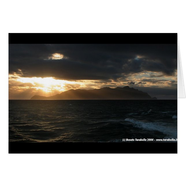 Coucher de soleil sur Marettimo (Devant horizontal)