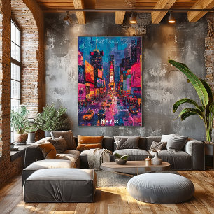 Coucher de soleil sur New York – Art mural vibrant