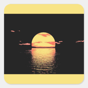 Coucher de soleil vintage - Stickers