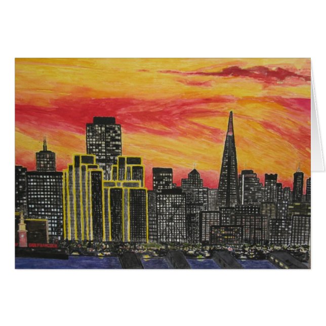 coucher du soleil au-dessus de San Francisco (Devant horizontal)