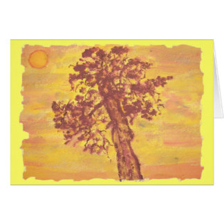 coucher du soleil d'arbre de genévrier