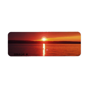 Coucher du soleil de lac Hubbard