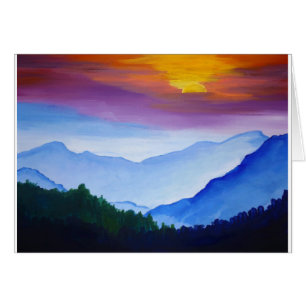 Coucher du soleil de montagne de Smokey