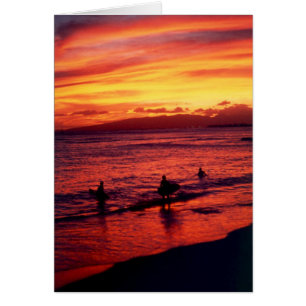 coucher du soleil de surfer