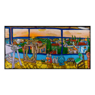 Coucher du soleil - La vue, Poster Jonathan Kis-Le