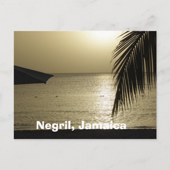Coucher du soleil : Negril, Carte postale Jamaïque (Devant)