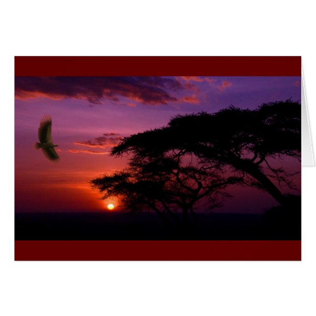 Coucher du soleil pourpre paisible (Devant horizontal)