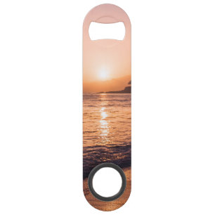 Coucher du soleil renversant de plage