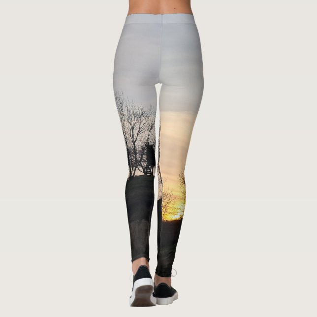 Coucher du soleil sur la colline - Leggings pour l (Dos)