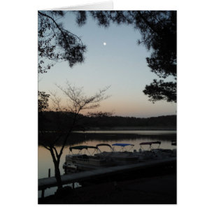 Coucher le soleil, lever la lune sur le lac Arrowh