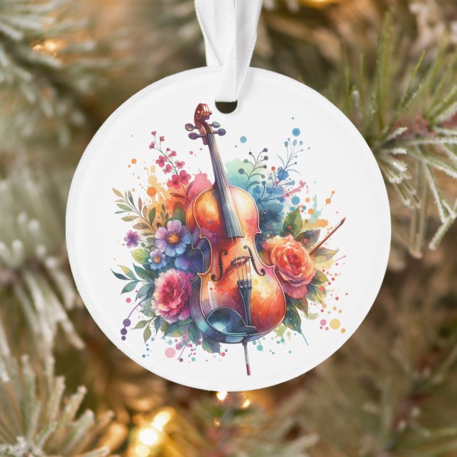 Coucou aquarelle et fleurs personnalisées (Arbre)